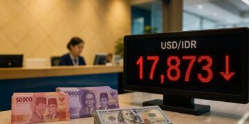 الروبية الإندونيسية تقترب من 18,000 مقابل الدولار الأمريكي