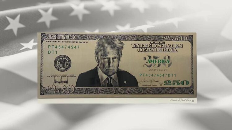 مسؤولون ماليون يقترحون إصدار ورقة نقدية بقيمة 250 دولار تحمل صورة ترامب مسؤولون ماليون يقترحون إصدار ورقة نقدية بقيمة 250 دولار تحمل صورة ترامب