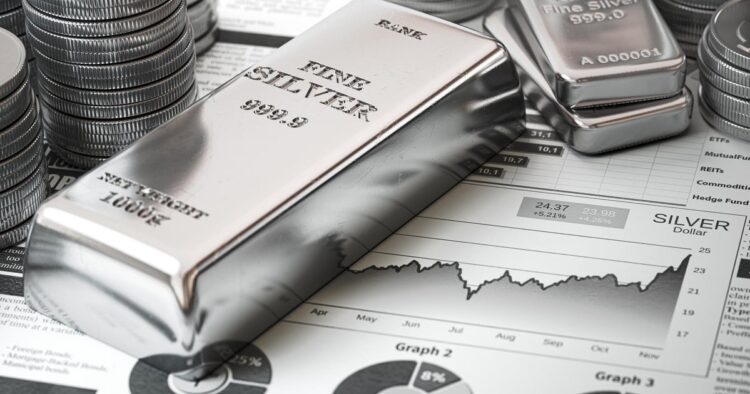 أسعار الفضة تتغير على مدار العام الماضي
