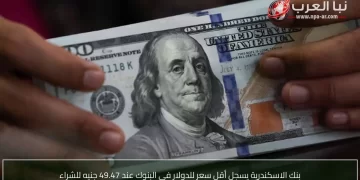 تراجع الدولار مقابل الجنيه إلى 49.47 جنيه في بنك الاسكندرية