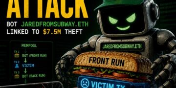سرقة 7.5 مليون دولار من بوت MEV Jaredfromsubway.eth عبر عقود مزيفة