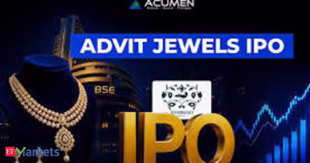 طرح أولي لشركة Advit Jewels برقم 165.16 كرور بسعر 130-138 روبيه للسهم