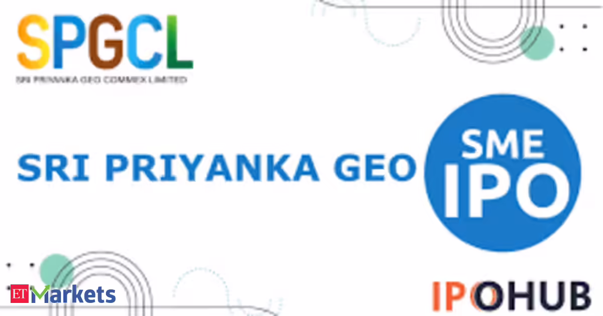 طرح أولي لشركة Sri Priyanka Geo Commex بحجم 94.5 كرور وسعر 207-212 روبية