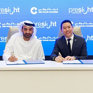 غرفة أبوظبي تتعاون مع Presight لتطوير حلول الذكاء الاصطناعي للقطاع SMEs غرفة أبوظبي تتعاون مع Presight لتطوير حلول الذكاء الاصطناعي للقطاع SMEs