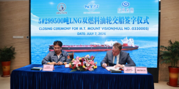 New Times Shipbuilding تسلم أول VLCC مزدوج الوقود بالغاز الطبيعي المسال 2026