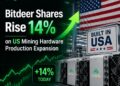 أسهم Bitdeer ترتفع 14٪ مع توسع إنتاج معدات تعدين البيتكوين في نيفادا