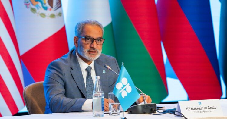 أمين عام أوبك هيثم الغيص يؤكد موثوقية منتجي الخليج رغم أزمات مضيق هرمز 2026 أمين عام أوبك هيثم الغيص يؤكد موثوقية منتجي الخليج رغم أزمات مضيق هرمز 2026