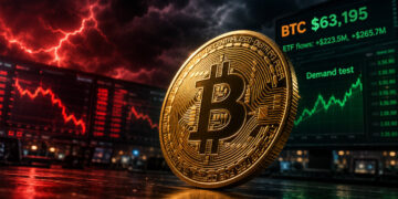 بيتكوين تستعيد 63195 دولار وسط تحدي استمرار الطلب بعد الاندفاع