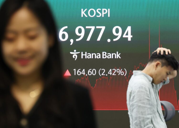 مؤشر Kospi الكوري الجنوبي يرتفع إلى 6977.94 بعد خمسة أيام من المكاسب مؤشر Kospi الكوري الجنوبي يرتفع إلى 6977.94 بعد خمسة أيام من المكاسب