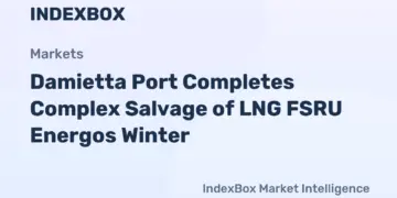 هيئة ميناء دمياط تنجز تعويم سفينة LNG FSRU Energos Winter بعد هجوم طائرة مسيرة 2026
